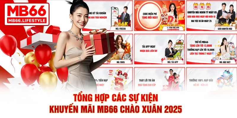Tổng hợp các sự kiện khuyến mãi MB66 chào xuân 2025